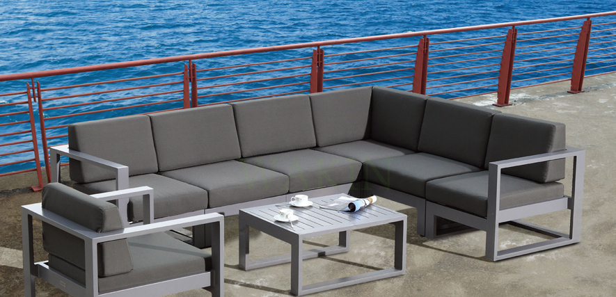 Aluminium ooutdoor cushion sofa set