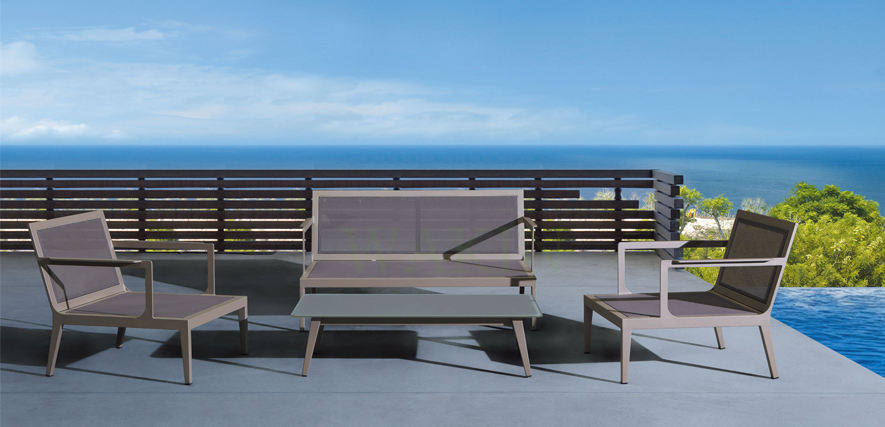 Aluminium Textiline Outdoor Sofa Furniture