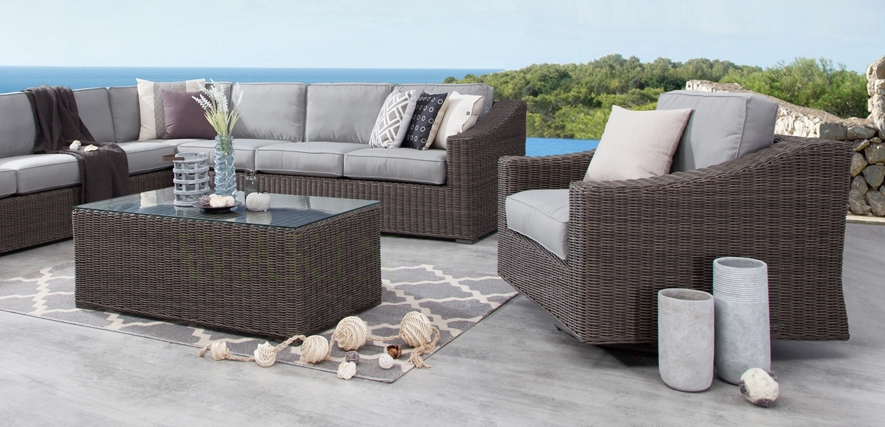 Outdoor Furniture Round Rattan Sofa